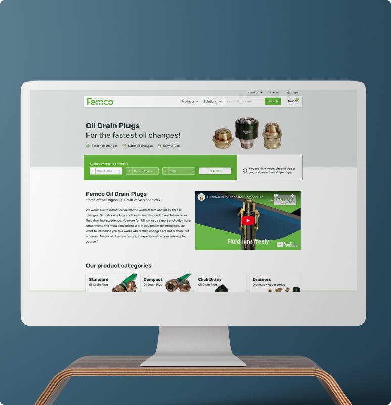 Maatwerk webdesign en development voor Femco.com: verbeterde funnel en productconfigurator