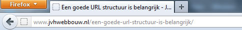 Een goede URL structuur is belangrijk